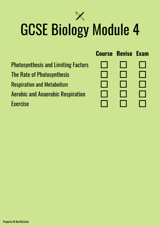 GCSE Biology Module 4 Checklist